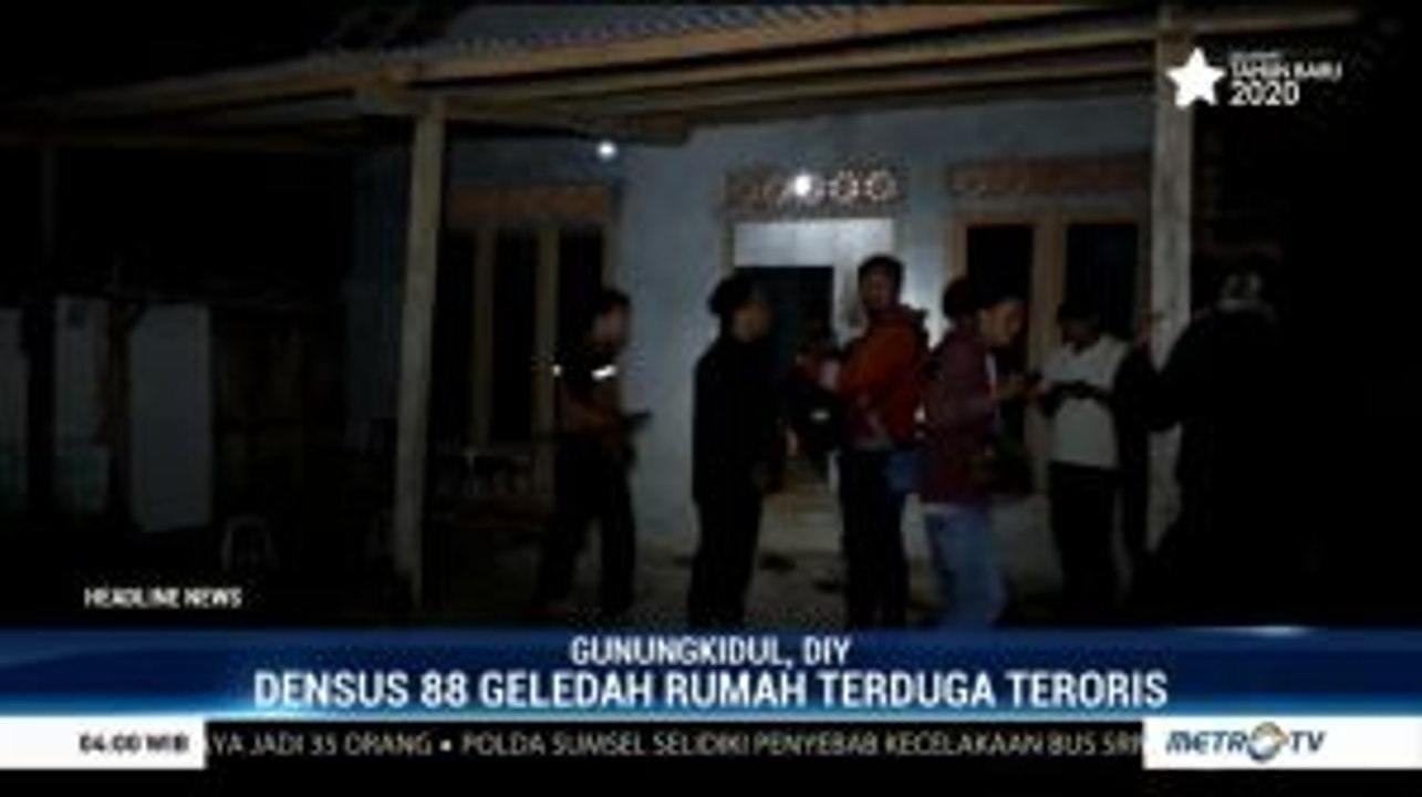 Densus 88 Geledah Rumah Terduga Teroris di Gunungkidul
