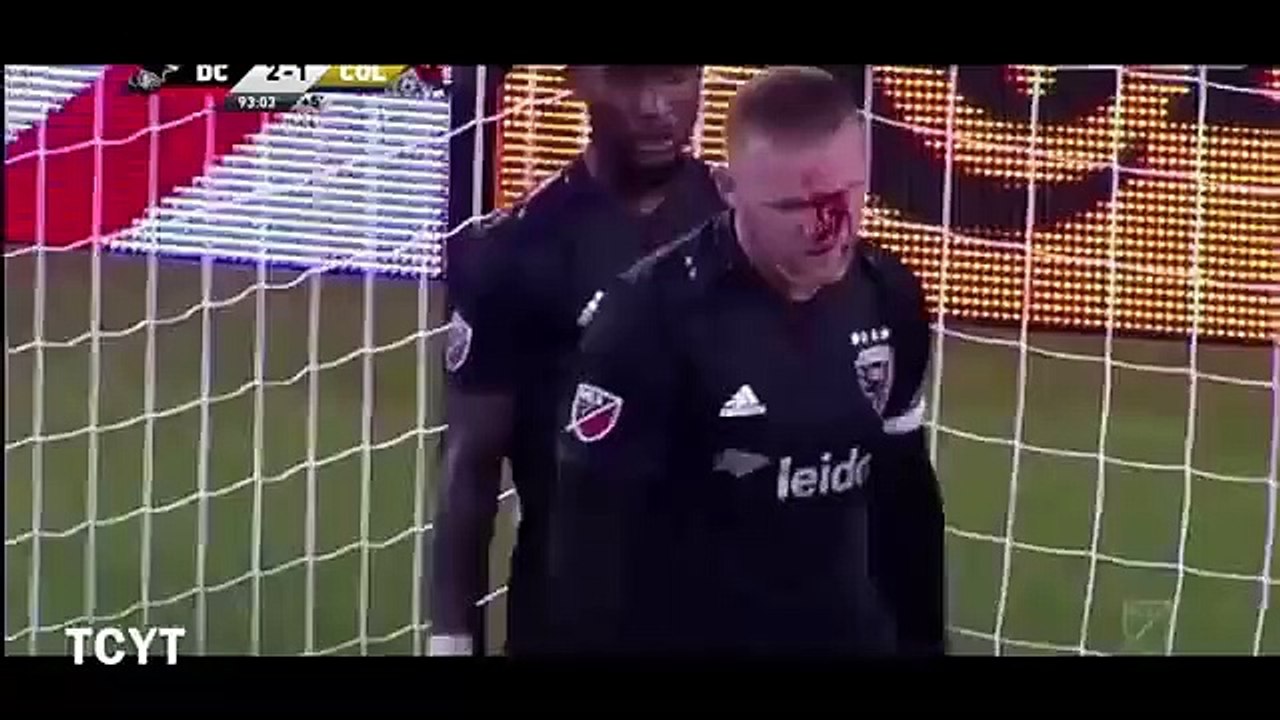 Wayne Rooney marca un gol en la MLS de EE.UU. y acaba con la nariz rota