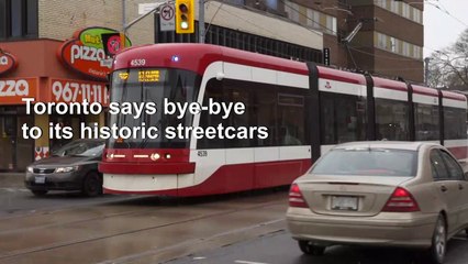 Toronto's old streetcars, a symbol of city, leave the rails