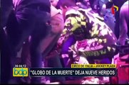 Este 'Globo de la muerte' casi justifica su nombre en un circo