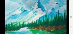 Mountain scenery/acrylic painting