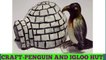 DIY craft II how to make a penguin and igloo craft easy step by step with waste material II penguin and igloo hut craft