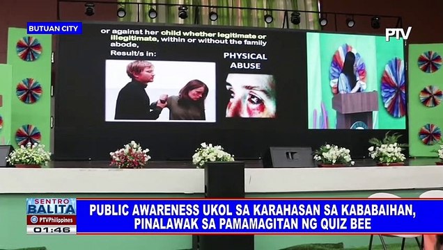 Public awareness ukol sa karahasan sa kababaihan, pinalawak sa pamamagitan ng Quiz Bee