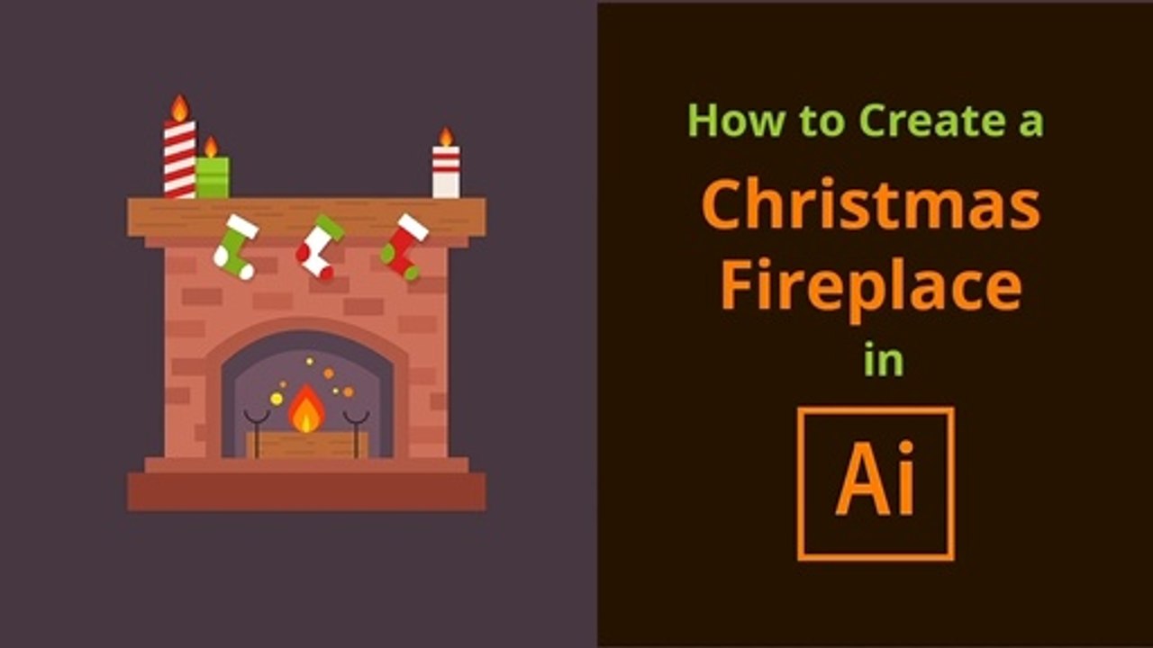 How to Create a Christmas fireplace illustration on Adobe Illustrator