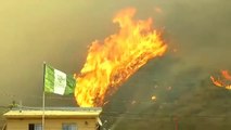Las llamas devoran más de 200 casas en Valparaíso (Chile)