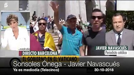 Un franquista se pone como loco y a voces con Sonsoles Ónega en Telecinco: "¡No mienta!"