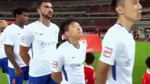 Este futbolista brasileño podría ir a la cárcel 3 años por rascarse la cabeza mientras sonaba el himno de China