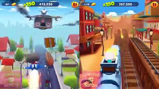 RUN- RUN- RUN- TALKING TOM GOLD RUN NEW SKATEBOARDING FROSTY TOM VS NEON ANGELA