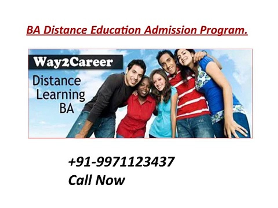 BA Distance Education Admission Program.