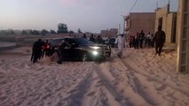 Tivaouane Peulh: La voiture du ministre Aly Ngouille coincé  dans le sable