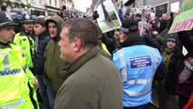 Protesters and supporters clash at Boxing Day fox hunt in Wales, UK