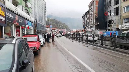 Dev enerji kazanı şehir merkezinden böyle geçti