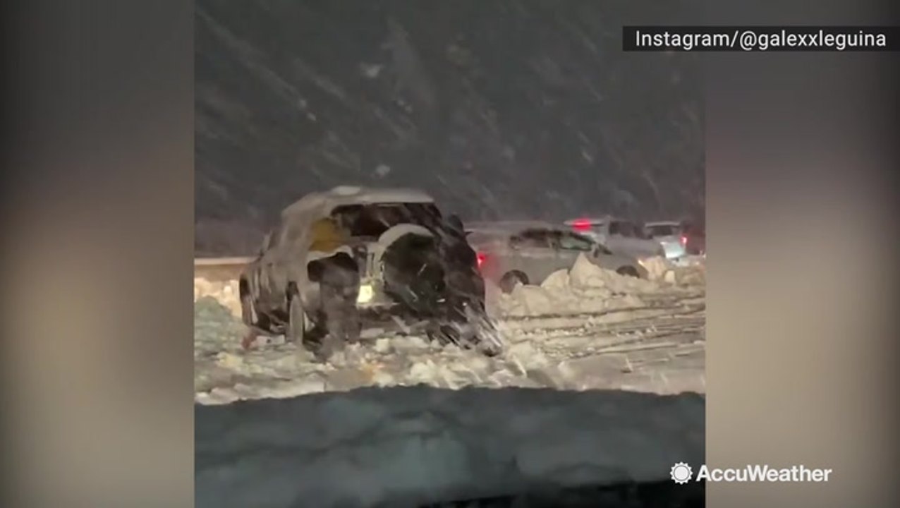 Too much white Christmas for these motorists
