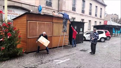 A Montbéliard, le démontage du marché de Noël a débuté