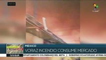 Se incendia el mercado de La Merced de la Ciudad de México