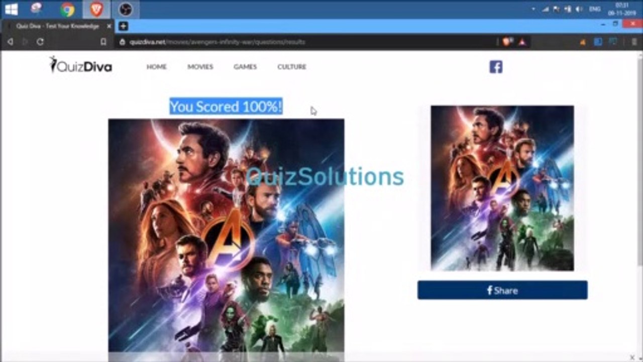 Quiz Diva Avengers Infinity War Answers 20 Questions Score 100% QuizSolutions
