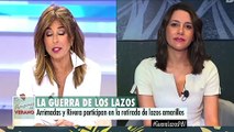 La sustituta de Ana Rosa se enfrenta a Arrimadas por la retirada de los lazos amarillos.