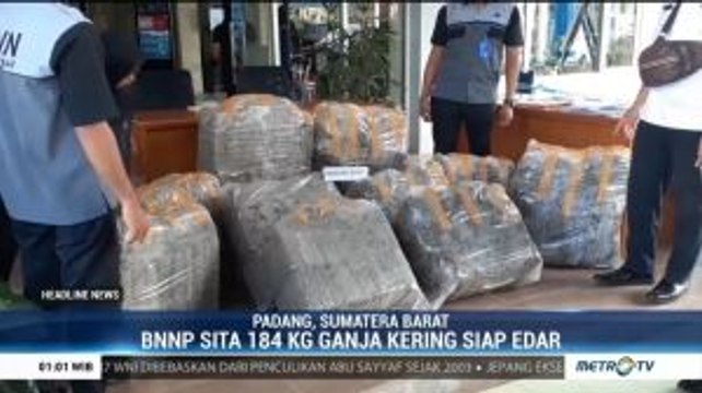 BNNP Sumbar Gagalkan Peredaran 184 Kilogram Daun Ganja Kering