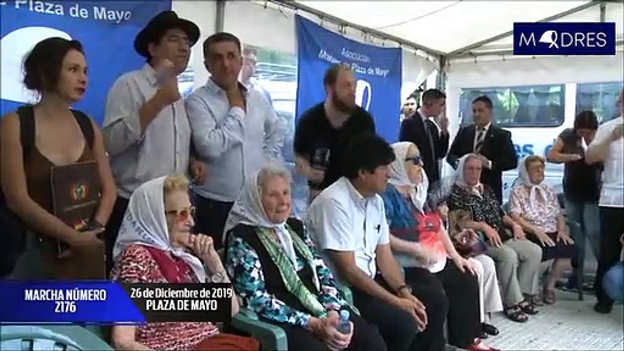 Evo Morales con las Madres de Plaza de Mayo