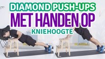 Diamond push-ups met handen op kniehoogte - Ik Ben Fit