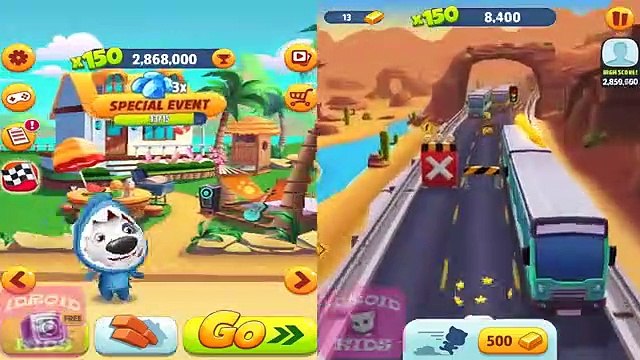 RUN- RUN- RUN- TALKING TOM GOLD RUN NEW UNDERSEA SIDEWORLD SHARK HANK VS TALKING HANK