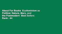 About For Books  Ecofeminism as Politics: Nature, Marx, and the Postmodern  Best Sellers Rank : #4