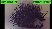 DIY craft II How to make porcupine craft easy step by step from waste material II Home decorating craft