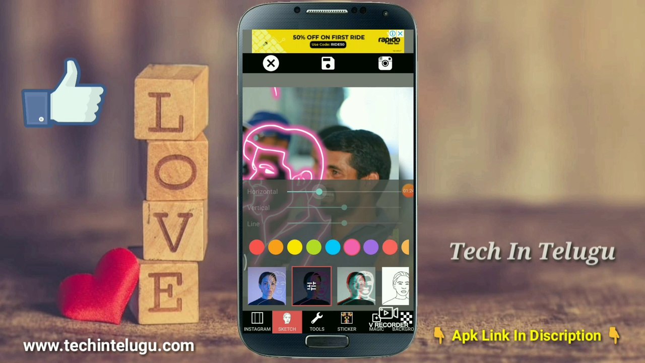 how to make an image transparent in photo editor // tech in telugu