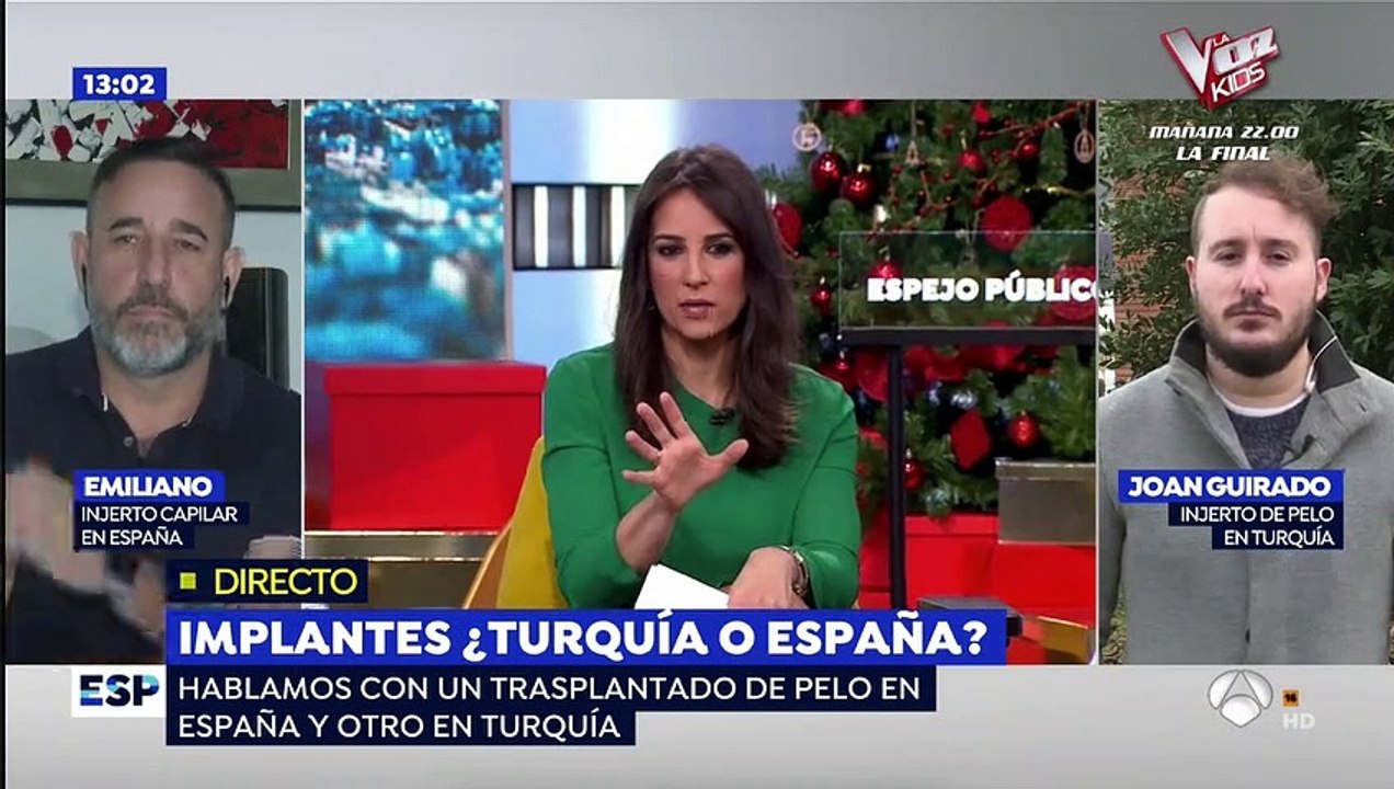 Un periodista de OKdiario presume de injerto capilar en 'Espejo Público'