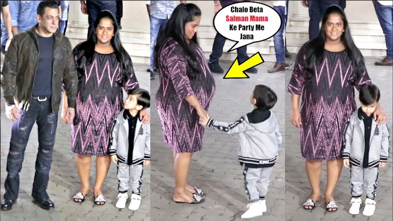 Salman Khan Sister Arpita HEAVILY PREGNANT with Twins Baby Arrive @Salman Khan's 54th Birthday Party