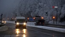 Bolu Dağı’nda kar yağışı etkisini sürdürüyor