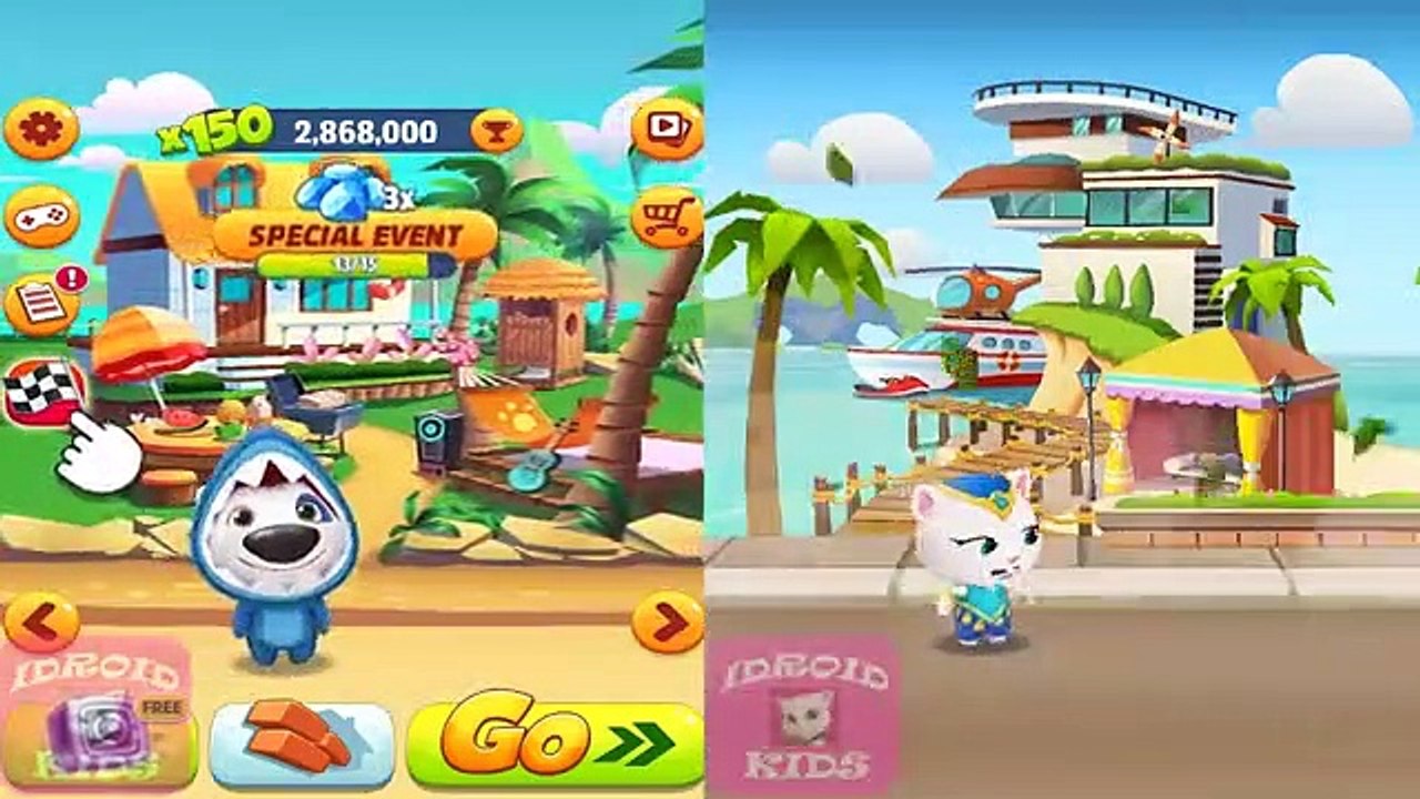 RUN- RUN- RUN- TALKING TOM GOLD RUN NEW UNDERSEA SIDEWORLD SHARK HANK VS GENIE ANGELA