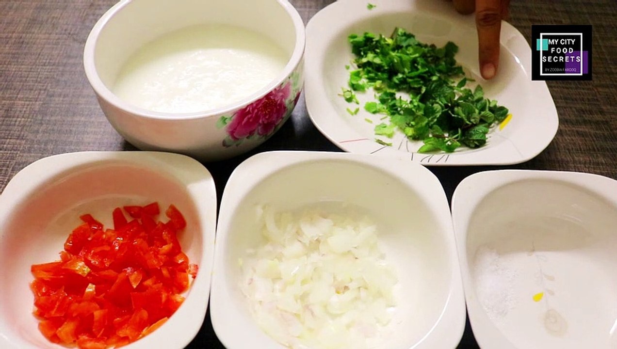 Mint Onion Tomato Raita | Biryani Raita | Simple Mint Onion Tomato Raita