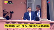 El show de Maradona en el palco presidencial de Argentina: 