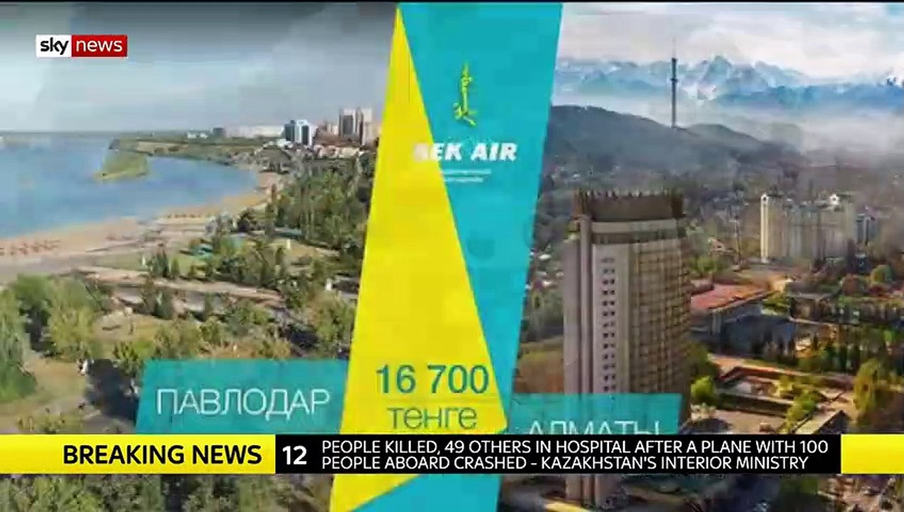 Breaking News: Plane crashes in Kazakhstan with almost 100 people on board