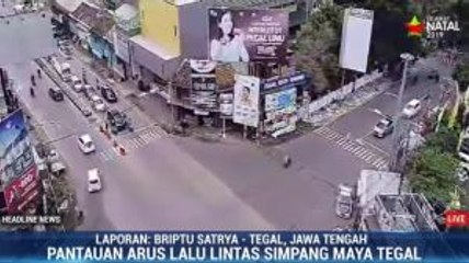 Lalu Lintas di Simpang Maya Tegal Lancar