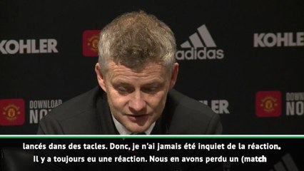 19e j. - Solskjaer:"Jamais inquiet de la réaction"