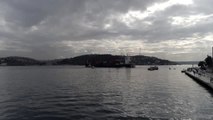 Yük gemisi İstanbul Boğazı'nda karaya oturdu - Drone detay