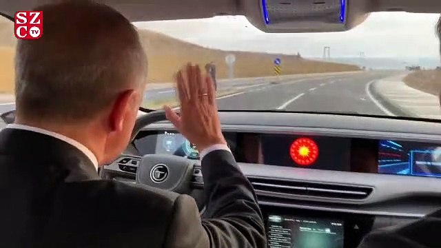 Erdoğan yerli otomobili sürdü