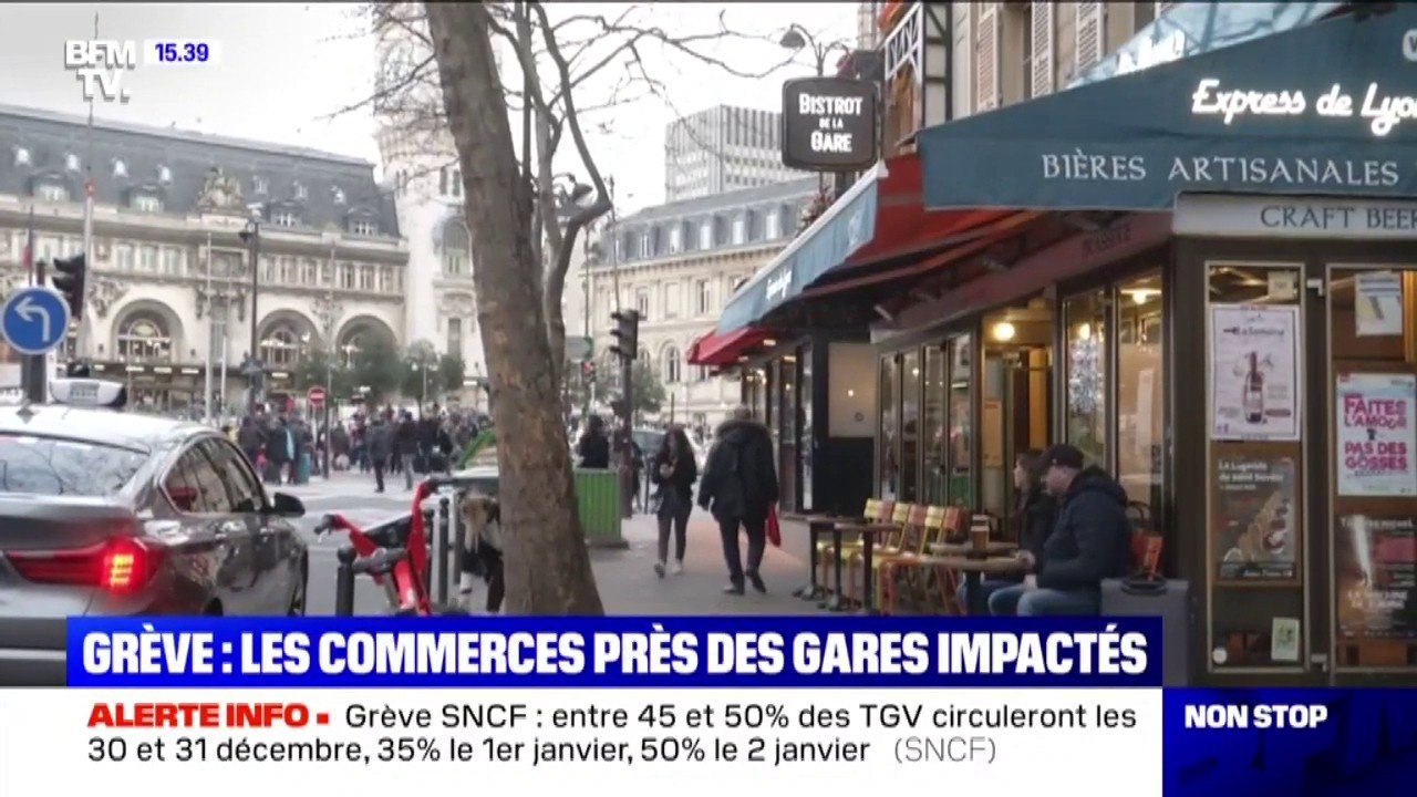 Les commerces situés autour de la Gare de Lyon à Paris fortement impactés par la grève