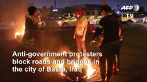 Iraqis block roads in Basra as political crisis rages