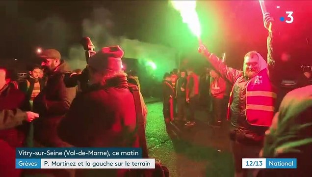 Grèves : Philippe Martinez soutient les grévistes sur le terrain