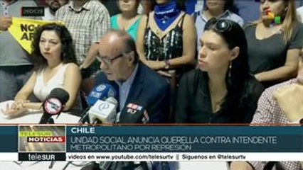 Chile: Unidad Social alista denuncia contra intendente por represión