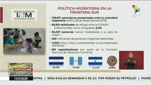 Ofrece gobierno mexicano balance de sus políticas migratorias en 2019