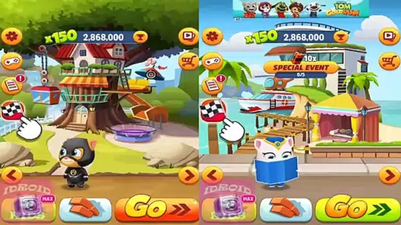 RUN- RUN- RUN- TALKING TOM GOLD RUN NEW UNDERSEA SIDEWORLD SUPER GINGER VS GENIE ANGELA