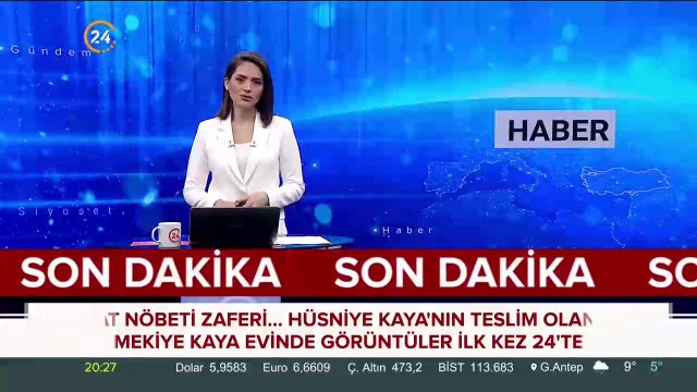 Hüsniye Kaya'nın teslim olan kızı Mekiye Kaya evinde
