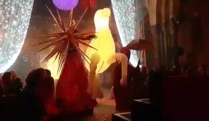Le spectacle le Voyage des Mages  dans la cathédrale de Tournai