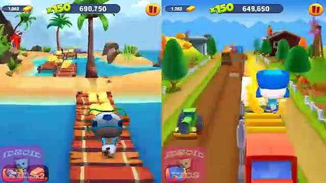 RUN- RUN- RUN- TALKING TOM GOLD RUN NEW UNDERSEA SIDEWORLD FOOTBALL TOM VS GENIE ANGELA