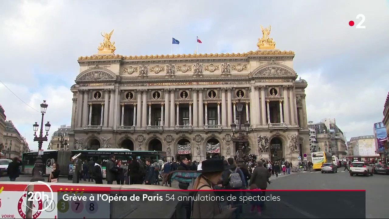 Grève : 54 annulations de spectacles à l'Opéra de Paris