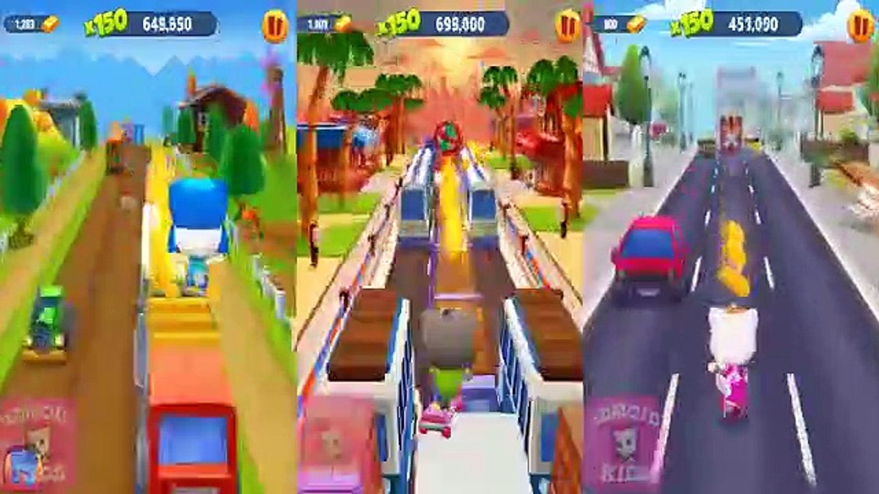 RUN- RUN- RUN- TALKING TOM GOLD RUN NEW TALKING TOM VS GENIE ANGELA VS PRINCESS ANGELA